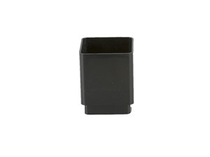 Square Downpipe Connector 65mm - Black