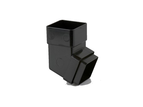 Square Downpipe Offset Bend 65mm x 112.5Deg [Black]