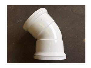 Soil Double Socket 135Deg Bend 110mm - White