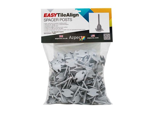 EASYTileAlign Tile Leveller Grey Spacer Posts - Pack of 150