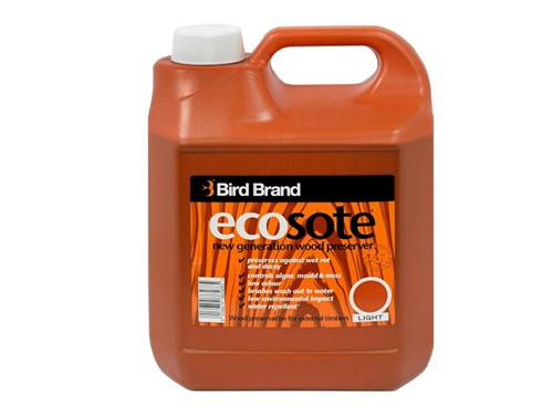 Bird Brand Ecosote Wood Preserver 4 Litre - Light Brown