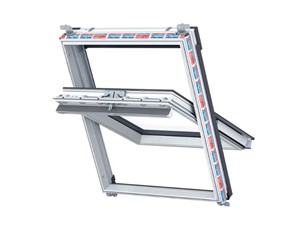 Keylite Centre Pivot Roof Window White PVC Hi Therm 550x780mm