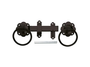 Perry No.1136 Plain Ring Handled Gate Latch Black 150mm