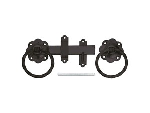 Perry No.1137 Twisted Ring Handled Gate Latch Black 150mm