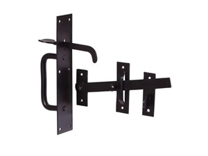 Perry No.20/4L Medium Suffolk Gate Latch Long Thumb Piece Black