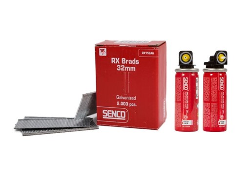 Senco Gas & Nail Pack 16G 32mm Straight Brads 2000 per Box