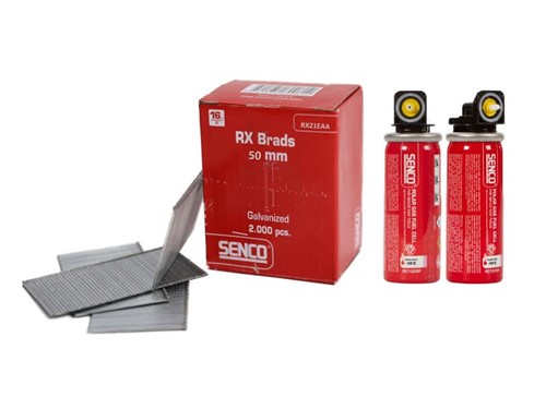 Senco Gas & Nail Pack 16G 50mm Straight Brads 2000 per Box