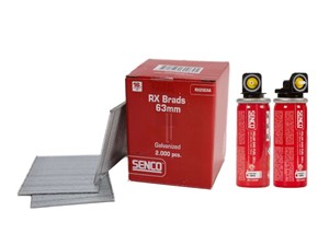 Senco Gas & Nail Pack 16G 63mm Straight Brads 2000 per Box