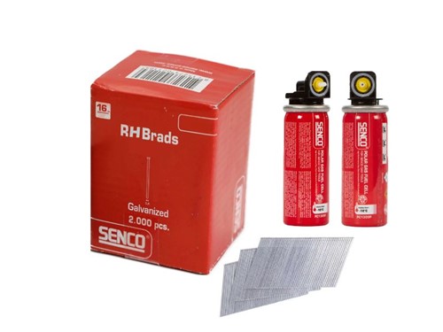Senco Gas & Nail Pack 16G 32mm Angled Brads 2000 per Box