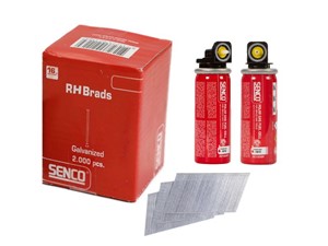 Senco Gas & Nail Pack 16G 63mm Angled Brads 2000 per Box