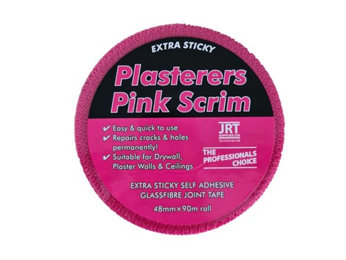 JRT Plasterers Pink Scrim Joint Tape 48mm x 90m Roll