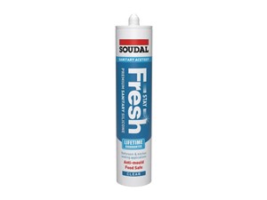 Soudal Stay Fresh Acetoxy Silicone 290ml Clear