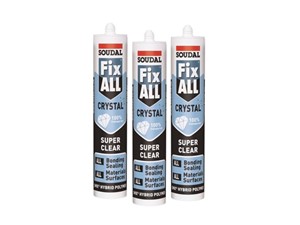 Soudal Fix All Crystal Clear Sealant & Adhesive Triple Pack 3 x 290ml