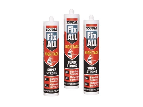 Soudal Fix All High Tack Sealant & Adhesive White Triple Pack 3x290ml