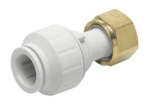 JG Speedfit Straight Tap Connector 15mm x 1/2in [White]