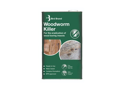 Bird Brand Woodworm Killer - 2.5 Litre
