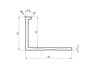 Tile Rite Trade L Shaped Tile Trim Stainless Steel 12mm 2.44m