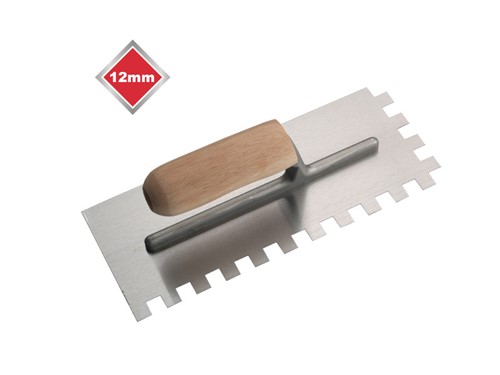 Tile Rite High Carbon Steel Square Notched Trowel 12mm