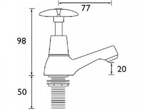 Bristan Value Cross Top Basin Taps Pair Chrome