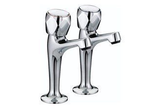 Bristan Club High Neck Pillar Taps Pair Chrome