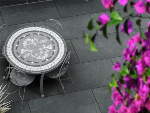 Turnbull Monza Porcelain Paving - 600x600x20mm Black