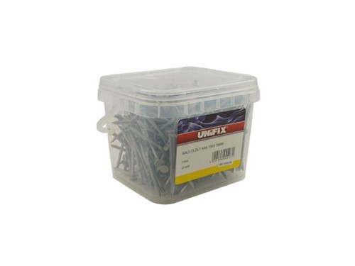 Unifix Galvanised Clout Nails - 2.5kg Tub