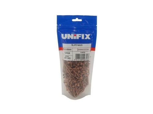 Unifix Copper Slate Nails - 1kg bag