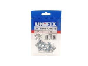 Unifix Nylon Insert Nuts P Type - Pack of 20 - M6