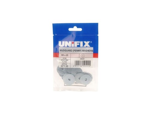 Unifix Penny Washers - Pack of 100 - M6x25x1.5mm
