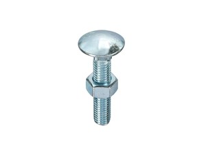 Unifix Carriage Cup Square Bolts & Hex Nuts - M8 x 50mm - Box of 100