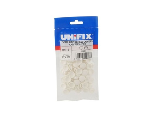Unifix Dome Cap Screw Covers and Washers - Bag of 100