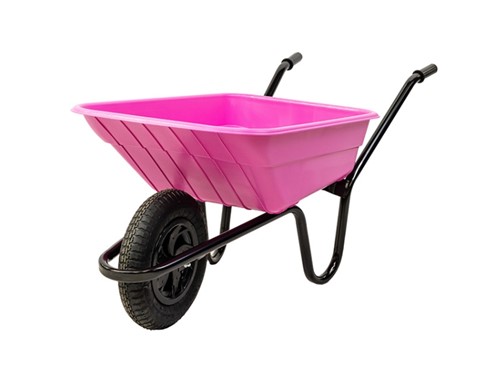 Walsall Shire Polypropylene Wheelbarrow Pink 90Ltr