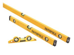 Faithfull 3 Piece Level Set 240mm, 600mm & 1200mm