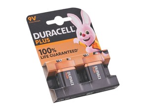 Duracell Plus Power 9V Batteries Twin Pack
