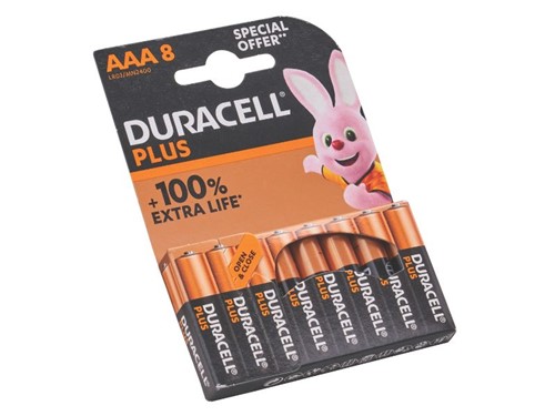 Duracell Plus Power AAA Batteries 8 Pack