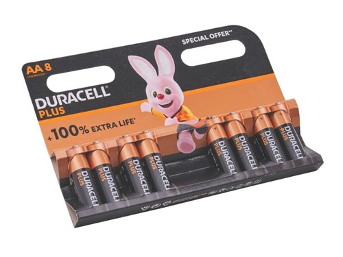 Duracell Plus Power AA Batteries 8 Pack