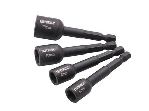 Faithfull 4 Piece Impact Nut Driver Set
