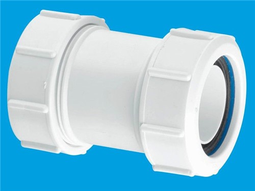 McAlpine Multifit Straight Connector 1 1/4in [White]