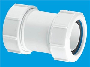 McAlpine Multifit Straight Connector 1 1/4in [White]