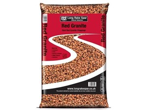 14mm Red Granite Decorative Gravel - 20kg bag