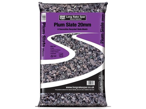 20mm Decorative Plum Slate Chippings - 20kg bag