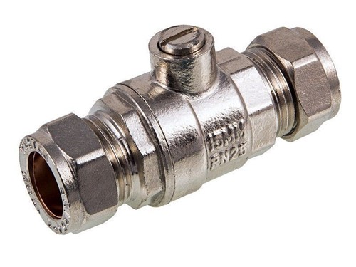 Isolating Valve Full Bore Chrome 15mm