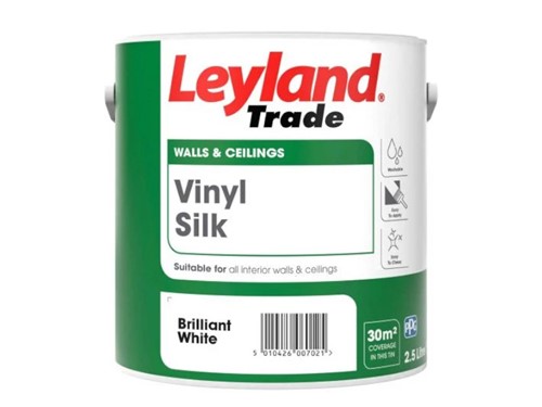 Leyland Vinyl Silk Brilliant White - 2.5 Litre