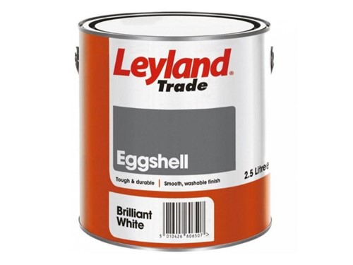 Leyland Vinyl Eggshell Paint Brilliant White - 2.5 Litre