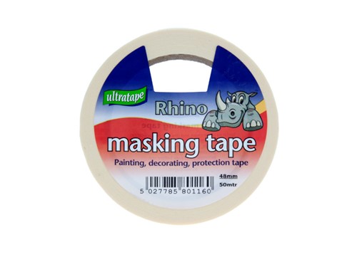 Rhino General Purpose Masking Tape Roll - 48mm x 50m