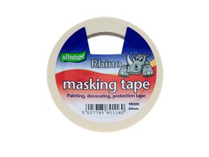 Rhino General Purpose Masking Tape Roll - 48mm x 50m