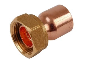 End Feed Straight Tap Connector with Washer 15mm x 1/2in