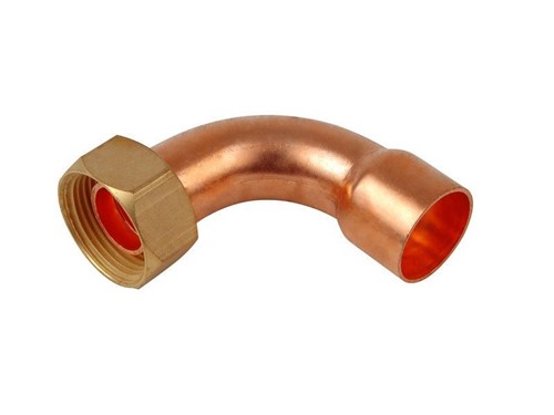 End Feed Bent Tap Connector with Washer 15mm x 1/2in EFS63
