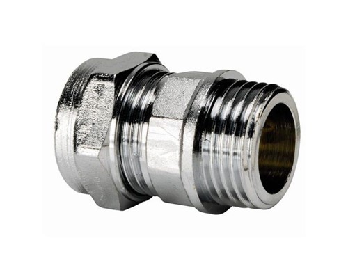 Compression Male Straight Coupling CP [15mm x 1/2in]