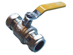 Compression QLC Yellow Level Action Ball Valve 15mm